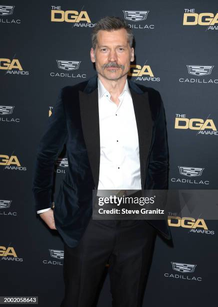 Nikolaj Coster-Waldau arrives at the 76th Directors Guild Of America Awards at The Beverly Hilton on February 10, 2024 in Beverly Hills, California.