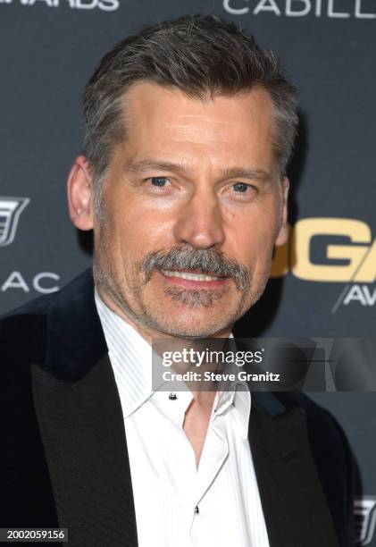 Nikolaj Coster-Waldau arrives at the 76th Directors Guild Of America Awards at The Beverly Hilton on February 10, 2024 in Beverly Hills, California.