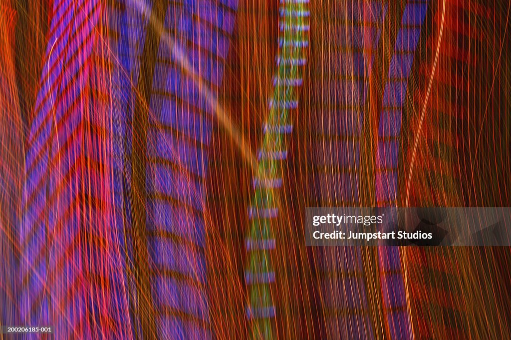 Colored lines of light (blurred motion)