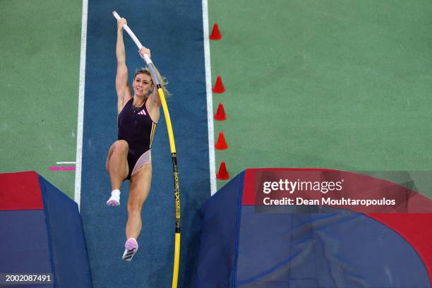 Molly Caudery of Great Britain & Northern Ireland competes in the Pole Vault Women Final during the Meeting Hauts de France Pas de Calais EDF Trophy...