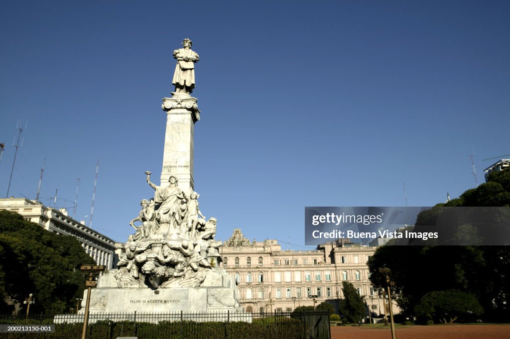 Argentina, Buenos Aires, Statue of Christopher Columbus