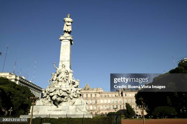 argentina, buenos aires, statue of christopher columbus - christopher columbus monument buenos aires stock pictures, royalty-free photos & images