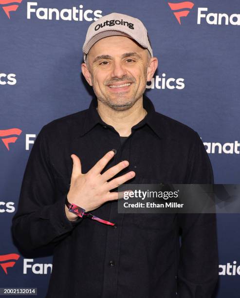 Gary Vaynerchuk attends Michael Rubin's Fanatics Super Bowl party at the Marquee Nightclub at The Cosmopolitan of Las Vegas on February 10, 2024 in...