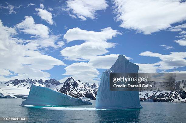south georgia, icebergs at southern tip of island - south georgia island stock pictures, royalty-free photos & images