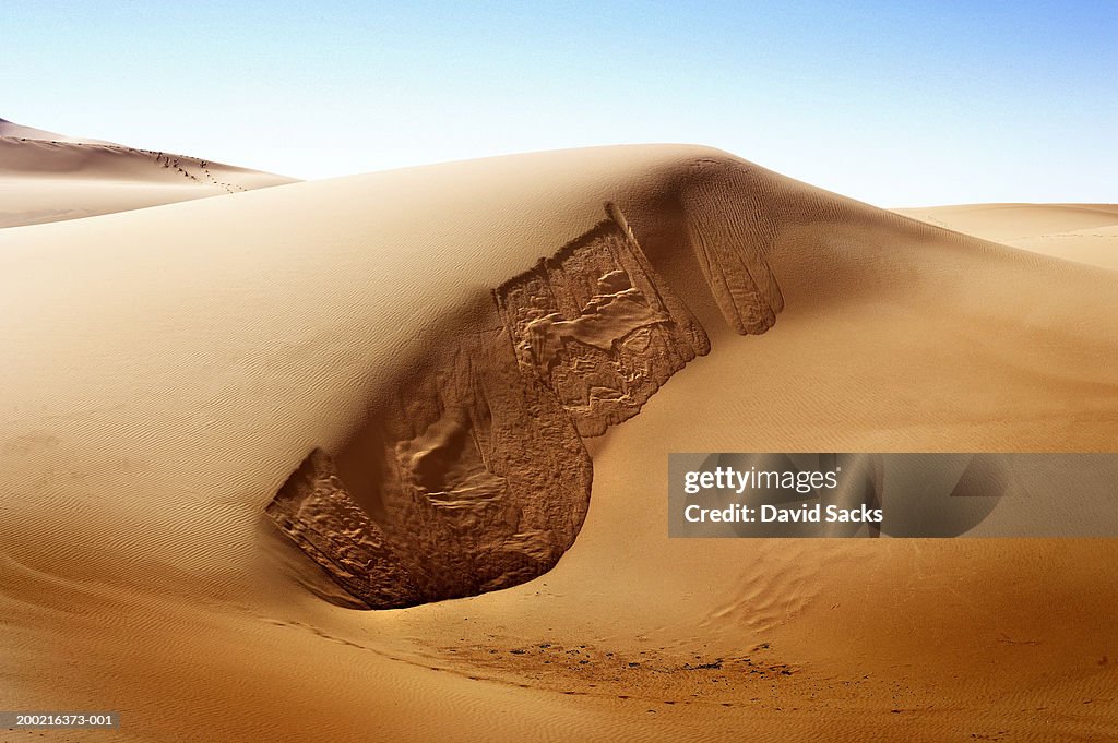Wind pattern on sand dune