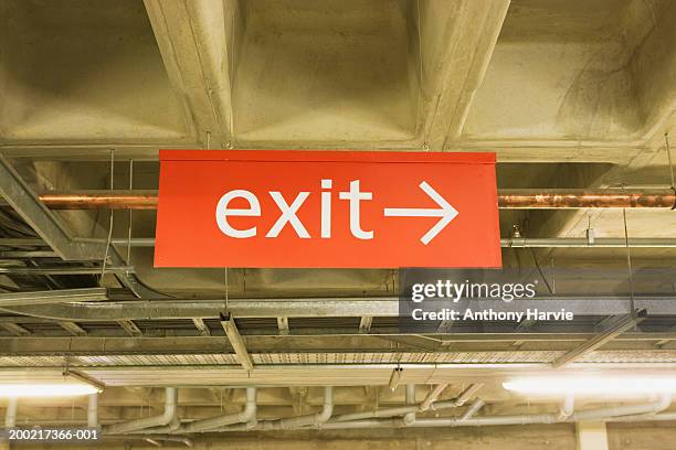 3part Exit Sign 39 Exit Sign Hanging From Ceiling Stock Photos, High-Res Pictures, and ...