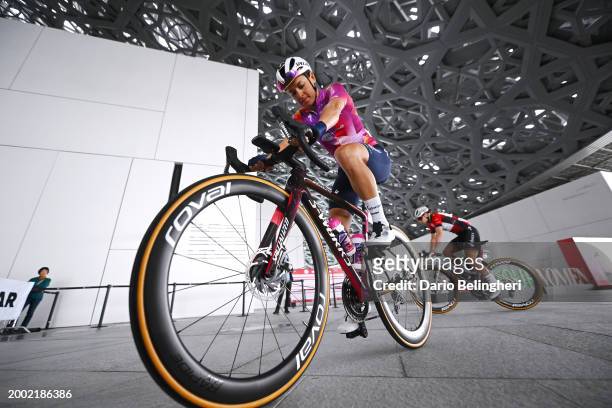 Barbara Guarischi of Italy and Team SD Worx-Protime prior to the 2nd UAE Tour 2024, Stage 4 a 105km stage from Louvre Abu Dhabi Museum to Abu Dhabi...