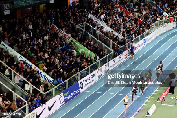 General view as Freweyni Hailu of Ethiopia competes in the 1500m Women Final during the Meeting Hauts de France Pas de Calais EDF Trophy as part of...