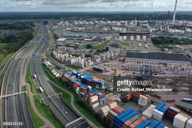 port of rotterdam - industrial district stock pictures, royalty-free photos & images
