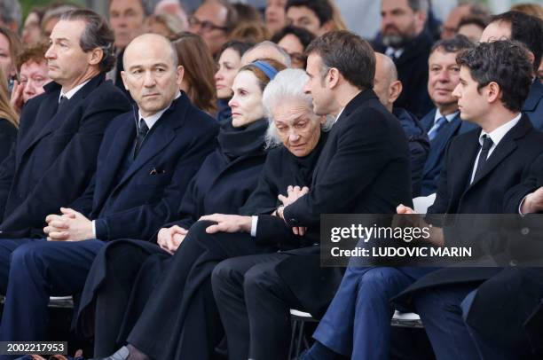 Sons and daughter of former French justice minister Robert Badinter, Benjamin Badinter, Simon Marcel Badinter and Judith Badinter, their mother and...