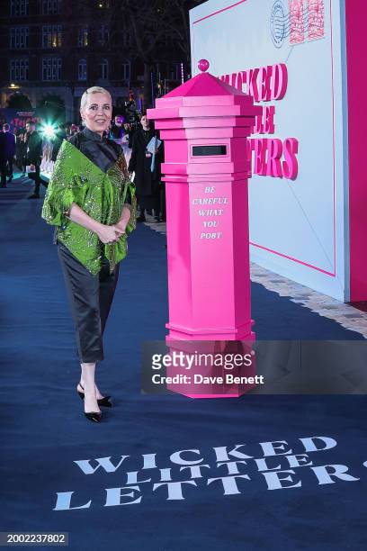 Olivia Colman attends the European Premiere of "Wicked Little Letters" at the Odeon Luxe Leicester Square on February 13, 2024 in London, England.