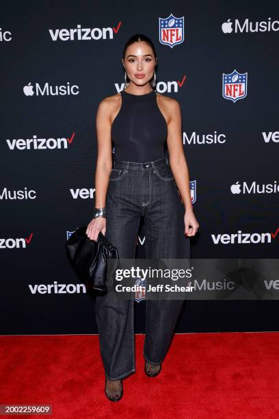 Olivia Culpo attends Verizon’s “Run the Playlist Live” at Super Bowl LVIII on February 10, 2024 in Las Vegas, Nevada.
