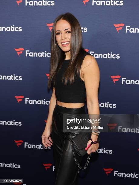 Kaylee Hartung attends Michael Rubin's Fanatics Super Bowl party at the Marquee Nightclub at The Cosmopolitan of Las Vegas on February 10, 2024 in...