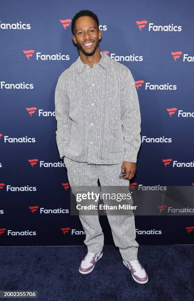 Victor Cruz attends Michael Rubin's Fanatics Super Bowl party at the Marquee Nightclub at The Cosmopolitan of Las Vegas on February 10, 2024 in Las...
