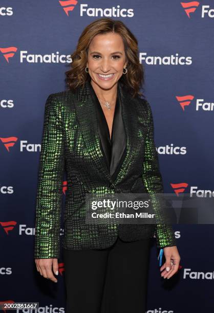 Dianna Russini attends Michael Rubin's Fanatics Super Bowl party at the Marquee Nightclub at The Cosmopolitan of Las Vegas on February 10, 2024 in...