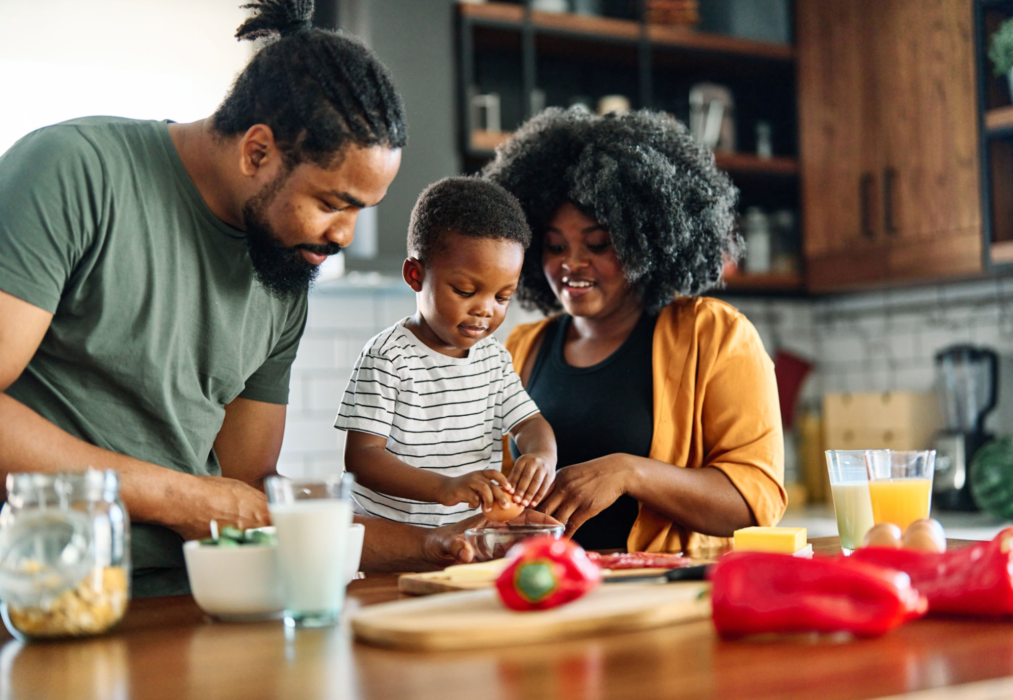 family cooking