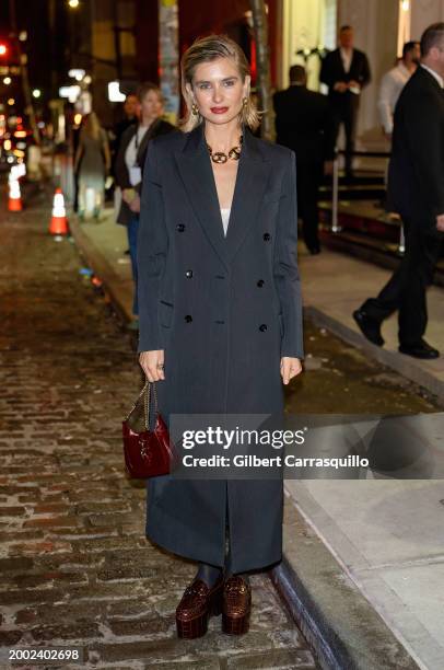 Xenia Adonts is seen arriving to the Gucci Ancora Collection Party in Celebration of the Gucci New York Wooster Boutique Reopening during New York...