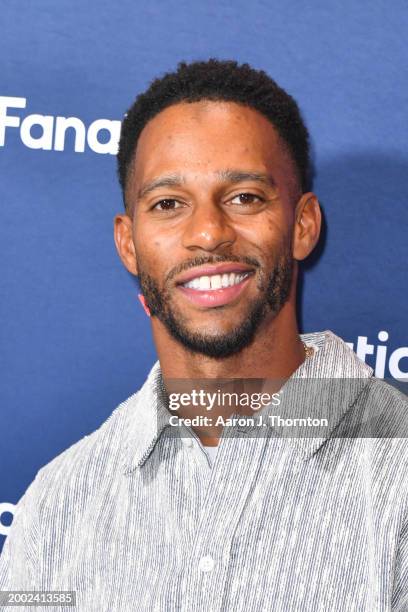 Victor Cruz attends Michael Rubin's Fanatics Super Bowl Party at the Marquee Dayclub at The Cosmopolitan of Las Vegas on February 10, 2024 in Las...