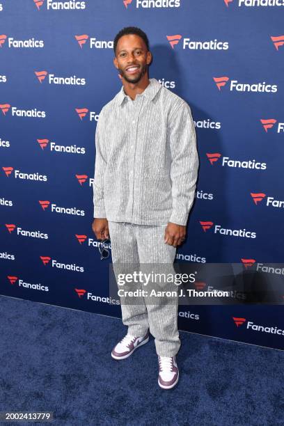 Victor Cruz attends Michael Rubin's Fanatics Super Bowl Party at the Marquee Dayclub at The Cosmopolitan of Las Vegas on February 10, 2024 in Las...