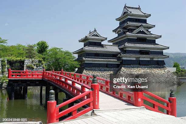 castle of matsumoto, matsumoto city, nagano prefecture, japan - temple stock pictures, royalty-free photos & images