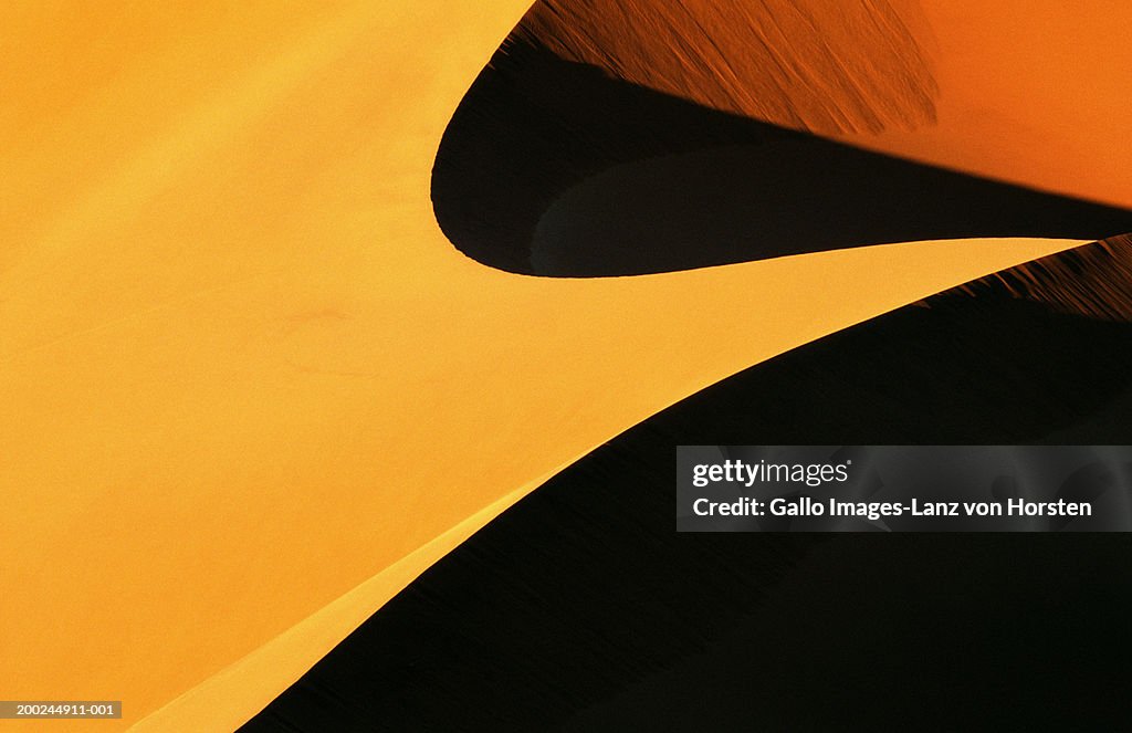 Curved red sand dune