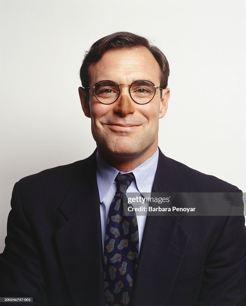 Man with brown nose, portrait