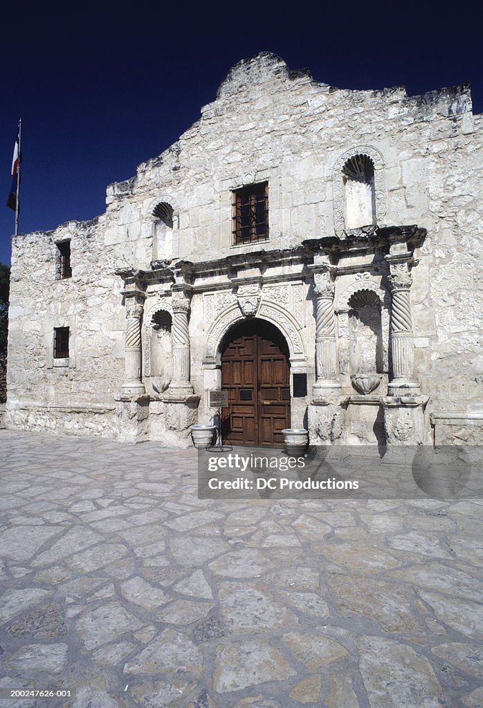 Section of building, The Alamo, San Antonio, Texas, USA