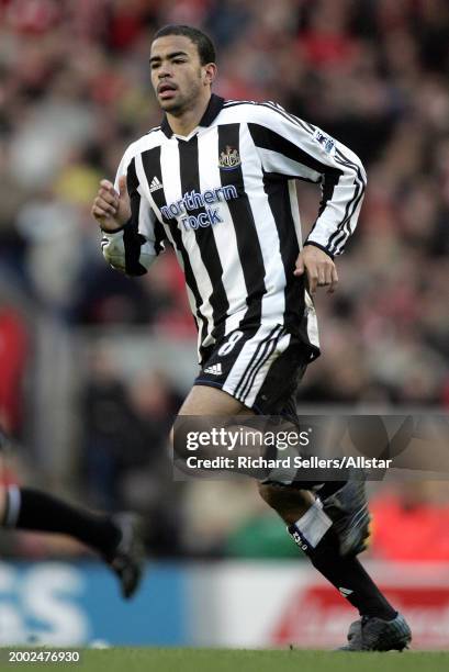 December 19: Kieron Dyer of Newcastle United running during the Premier League match between Liverpool and Newcastle United at Anfield on December...