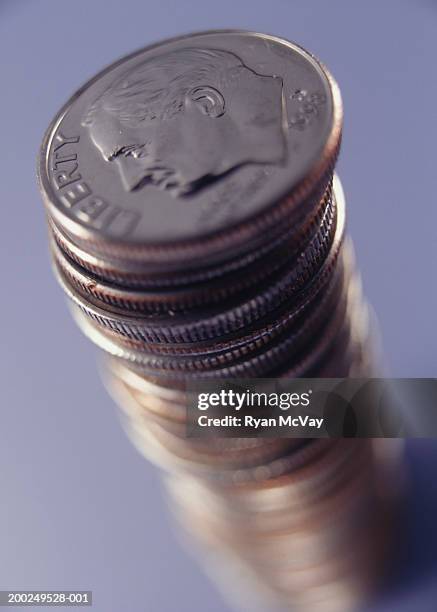 Stack Dimes Stack Of Dimes Photos and Premium High Res Pictures - Getty Images