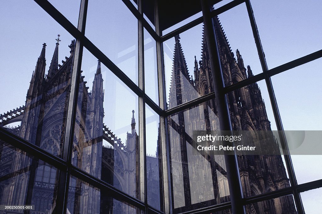 Cathedral viewed through window, Cologne, Germany