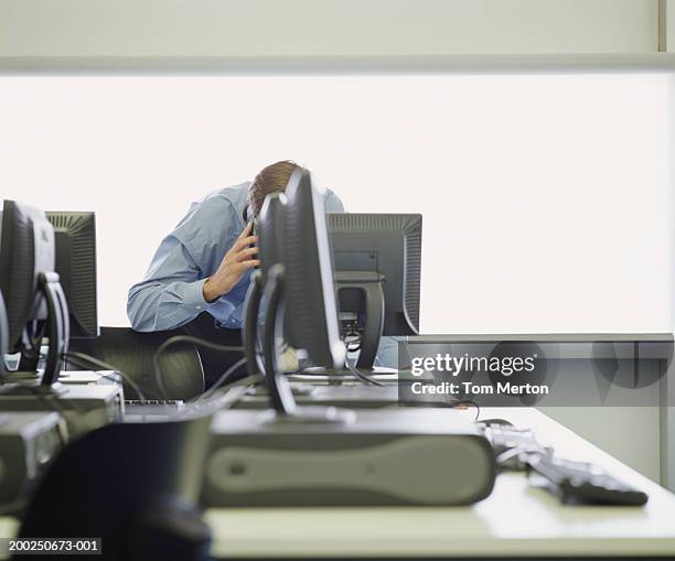 Screen Behind Computer Face Behind Computer Screen Photos and Premium High Res Pictures ...