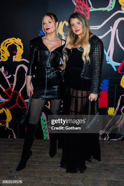 Audrey Jongens and Meg Radice attend the alice + olivia fashion show during New York Fashion Week: The Shows at Highline Stages on February 10, 2024...