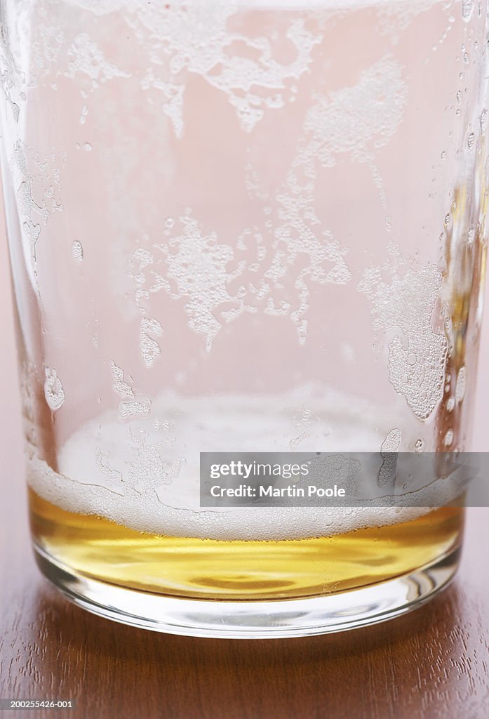 Empty beer glass, close-up