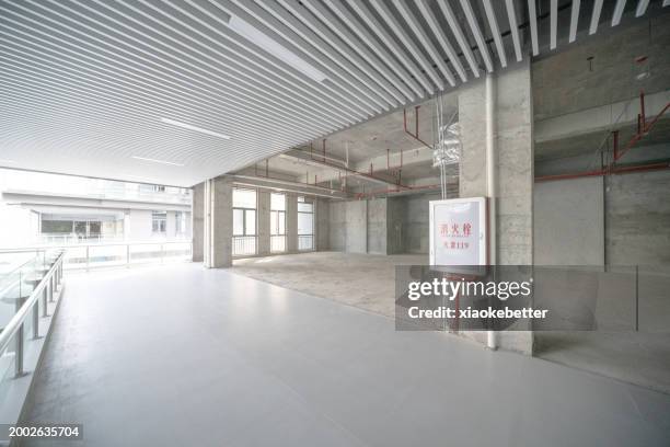 empty concrete office building floors - fire prevention stock pictures, royalty-free photos & images