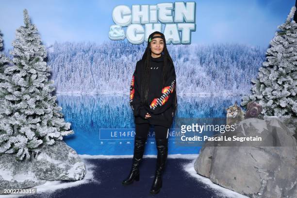 Candice Vernet from french TV show 'Star Academy' 2023 attends the "Chien Et chat" Premiere at Cinema UGC Normandie on February 11, 2024 in Paris,...