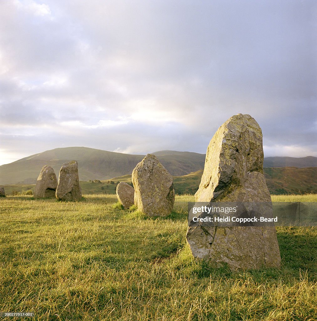 England, Cumbria, Lake District, Castlerigg neolithic stone circle
