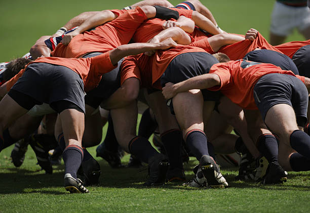 rugby scrum - rugby stock pictures, royalty-free photos & images