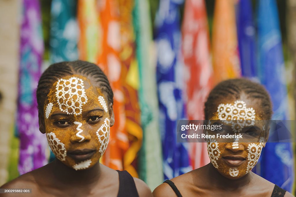 Two village women in traditional dress, portrait