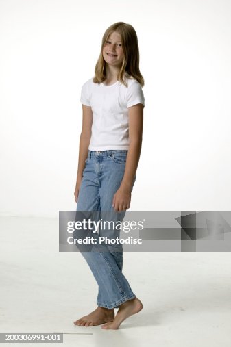 Slim Girl Posing In Studio Portrait High-Res Stock Photo - Getty Images