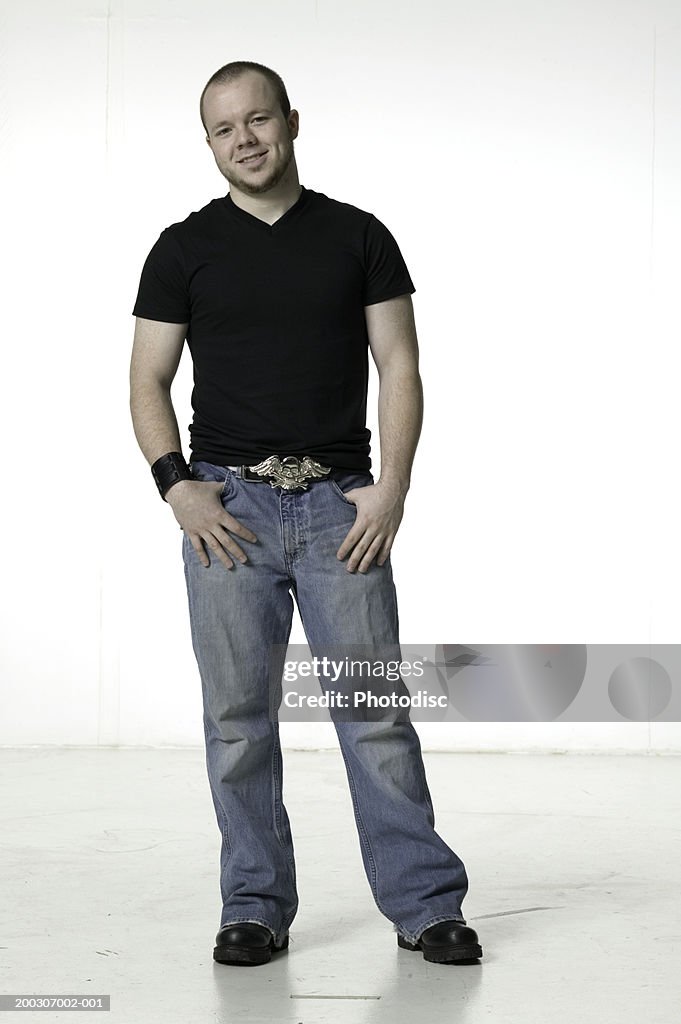 Man posing in studio, portrait