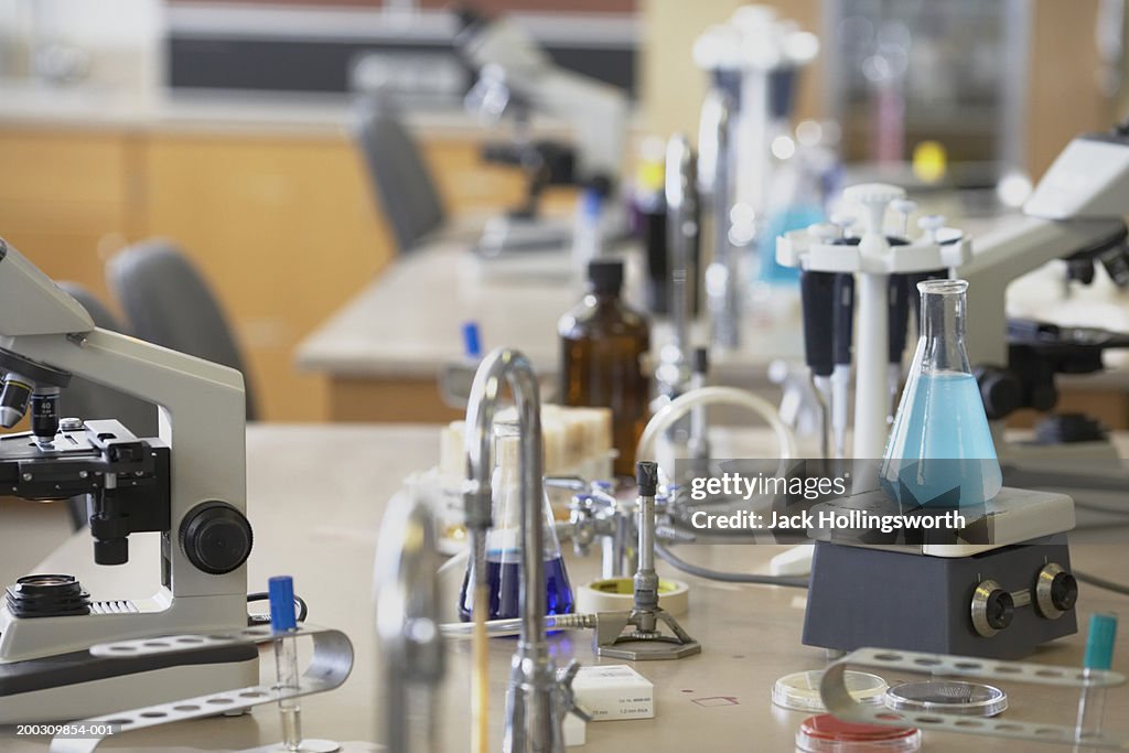 Equipment in a laboratory