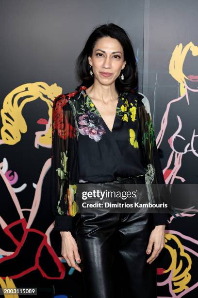 Huma Abedin attends the alice + olivia by Stacey Bendet Fall 2024 Presentation on February 10, 2024 in New York City.