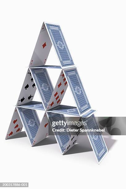 house of cards (digital) - card house stock illustrations