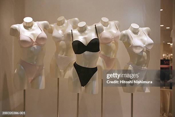 mannequin wearing bra and panties - mannequin imagens e fotografias de stock