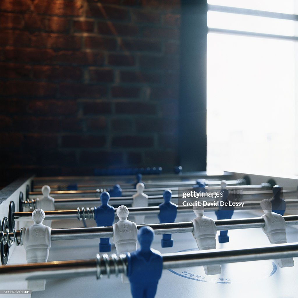 Table football, close-up