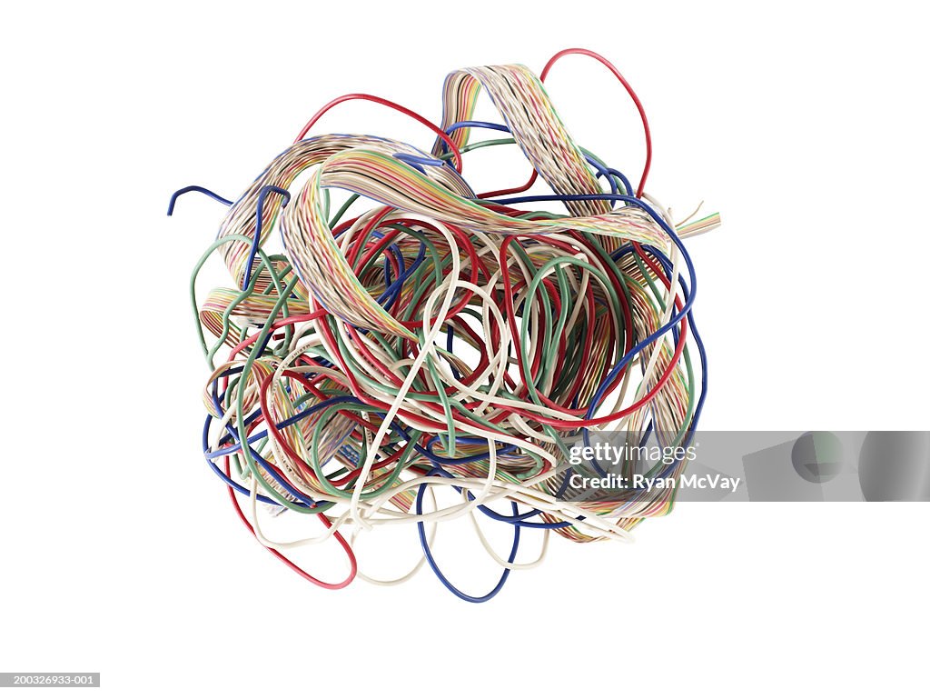 Tangled Cabling Tangled Wires Tangled Wires Hi Res Stock Photography And Images