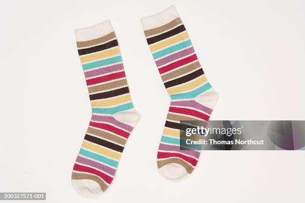 striped socks - socks isolated stock pictures, royalty-free photos & images