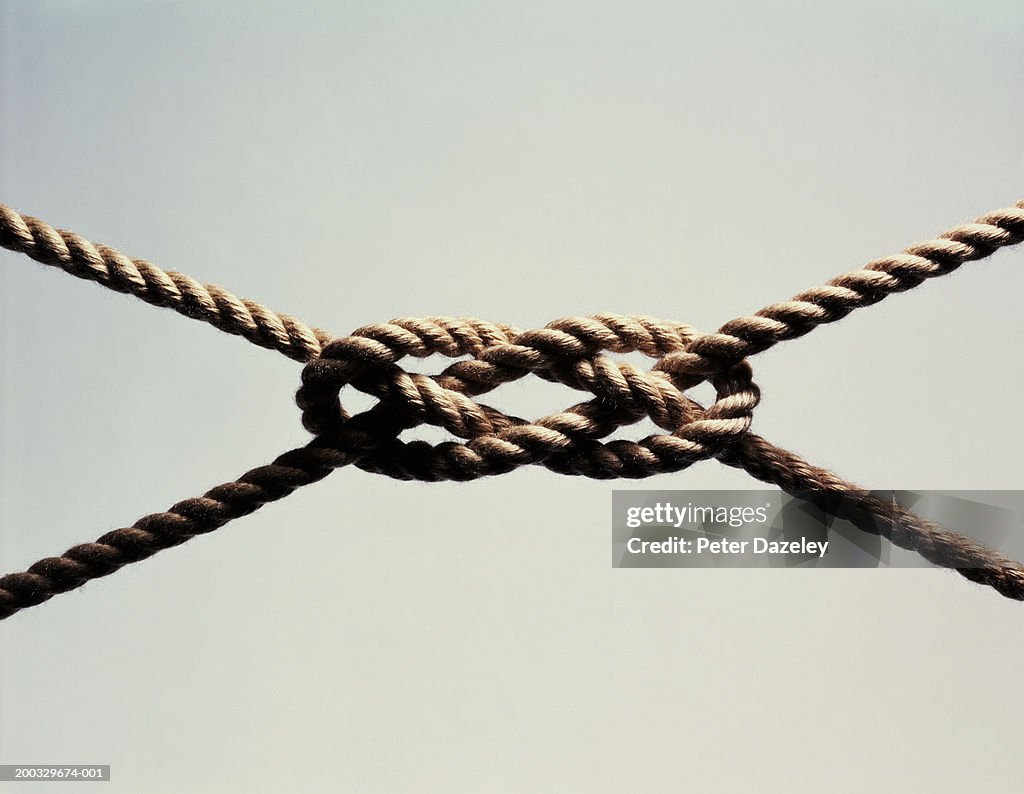 Knot in rope, close up