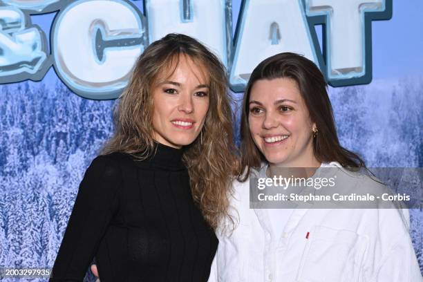 Elodie Fontan and Aurelie Goudard Arruti attend the "Chien Et chat" Premiere at Cinema UGC Normandie on February 11, 2024 in Paris, France.