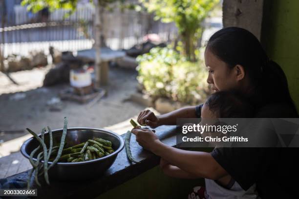 filipino food, tarlac city, central luzon, philippines - moringa oleifera stock pictures, royalty-free photos & images